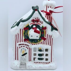 HELLO KITTY Blue Sky Ceramic Tea Light Christmas SANRIO🎄❄️🎀brand new